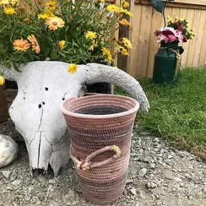 A rope basket from western rope creations.